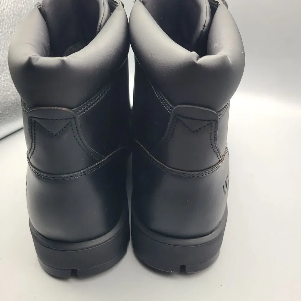 UGG Mens Boots Stenton Waterproof Leather Black Lace Up Workboots US 13 New